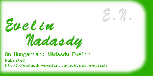 evelin nadasdy business card